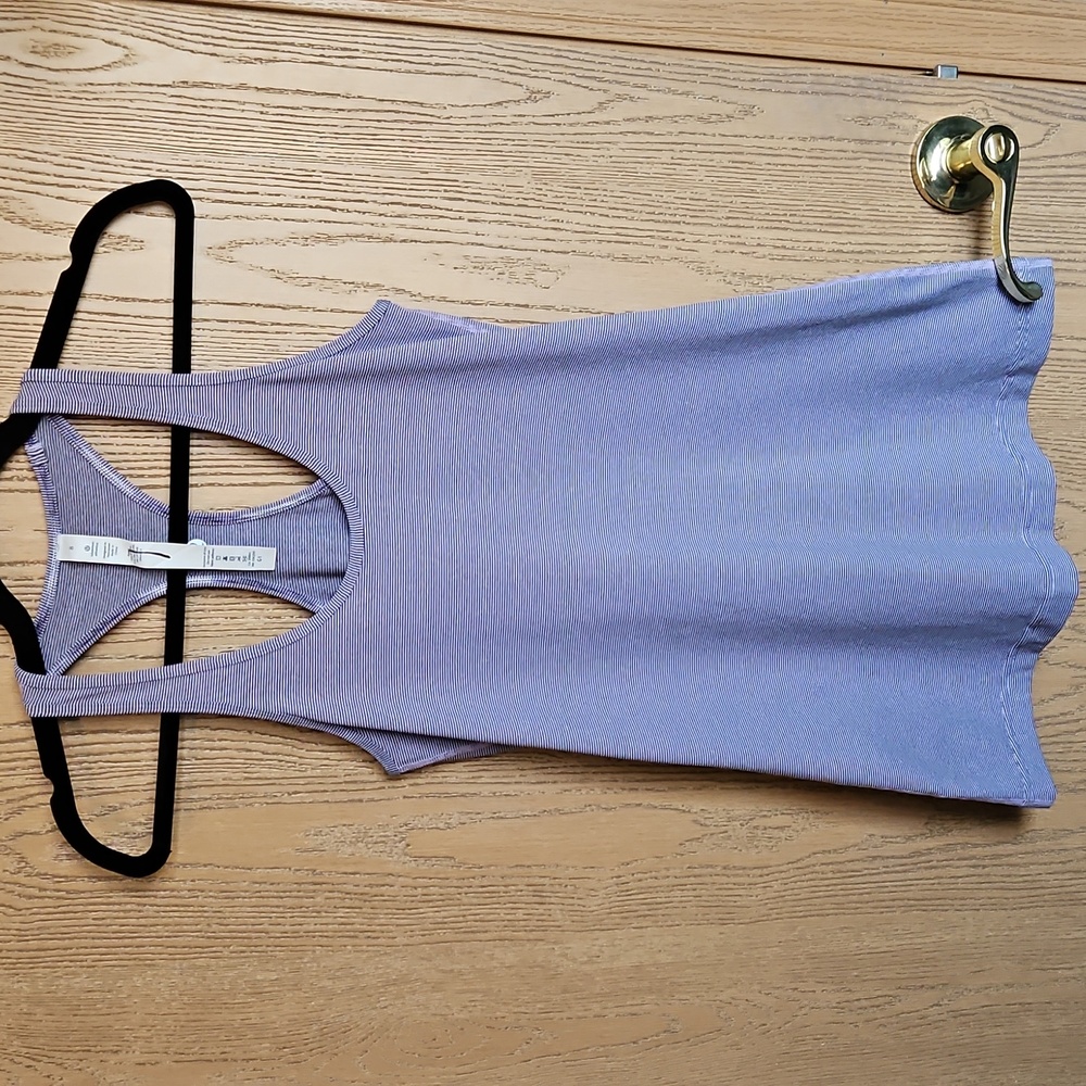 Lululemon Purple Striped Racerback Tank Top